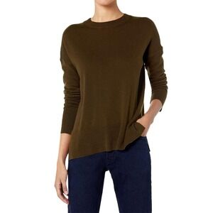 Theory Karenia Sweater Womens XS Green 100% Cashmere Crew Neck Quiet Luxury